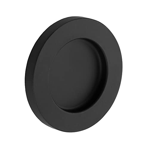 ck-türbeschläge Griffmuschel zum Aufkleben | Schwarz matt | rund | 70 x 10 mm | 1 Stück von ck-türbeschläge