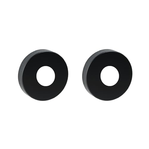 ck-türbeschläge Rosettenpaar Schlüsselrosetten | Schwarz matt | Bohrabstand nach DIN-Norm 38 mm (DR (Drückerrosette)) von ck-türbeschläge