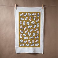 Floating Kittens Siebdruck-Mehlsack-Geschirrtuch von clairemanning