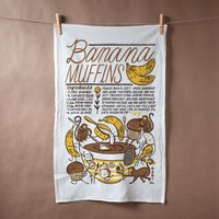 Mehlsack Geschirrtuch Mit Bananen-Muffins Motiv Neu Mehlsack Geschirrtuch Mit Bananen-Muffins Motiv Neu von clairemanning