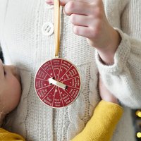 Familie Weihnachtsaktivität Ideen Spinnen Baum Dekoration - Erbstück Tiefrot Und Gold Emaille Weihnachtsverzierung von claraandmacy