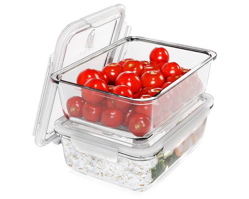 classbach Frischhaltedose C-FHD 4024 G, Frischhaltedosen Glas mit Deckel, 2er Set von classbach