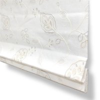 Blatt Blumen Stickerei Schiere Leinenmischung Flach Roman Shade/Cl1011 von classicandmodernhome