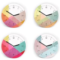 Farbenfrohe Wanduhr Mit Zahlen - Overlay Design 4 Muster Zur Auswahl 3 Größen Von Mini Bis Groß Gut Lesbar Leises Uhrwerk Farbenfrohe Wanduhr Mit Zahlen - Overlay Design 4 Muster Zur Auswahl 3 Größen Von Mini Bis Groß Gut Lesbar Leises Uhrwerk von clauspeter