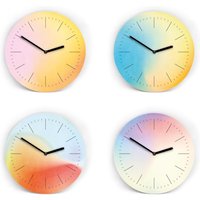 Farbige Wanduhren Im Aura Style - 3 Größen Schöne Bunte Farbverläufe Sanfte Farben 4 Verschiedene Farbkombinationen Uhrwerk Leise von clauspeter