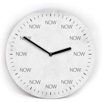 Kleine Wanduhr - Now Im Hier Und Jetzt Leben Erinnerung Ausgefallene Deko Perfektes Geschenk Achtsamkeit Uhrwerk Leise von clauspeter