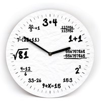 Lustige Wanduhr - Mathe Nerd Matheuhr Für Lehrer Oder Schüler Witziges Geschenk 18 Farben Und 3 Größen Möglich Leises Uhrwerk von clauspeter