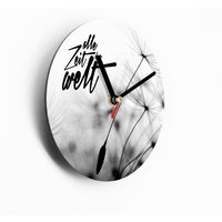 Mini Wanduhr 15 cm - Alle Zeit Der Welt Kleine Erinnerung An Ruhe Und Gelassenheit Süße Deko Geschenk Ruhestand Uhrwerk Leise von clauspeter