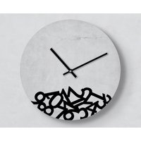 Moderne Wanduhr Collapse | Verrückte Uhr 30 cm Außergewöhnlich Kreative Idee Leise Handmade Designuhr Für Freigeister Rund von clauspeter