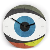 Moderne Wanduhr El Ojo - Blaues Auge Größe 15 30 cm Eyecatcher Uhr Leises Uhrwerk Ziffernblatt Auswahl Besondere Optik von clauspeter