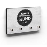 Schlüsselbrett Mit Hundespruch - Zuhause Ist Da Wo Mein Hund Tobt Glücklicher Hundebesitzer Tierlieb Geschenk Für Hundeliebhaber von clauspeter