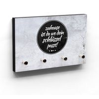 Schlüsselbrett Mit Spruch - Zuhause Ist Da Wo Dein Schlüssel Passt Trockner Humor Typo Design Hakenanzahl Variabel von clauspeter