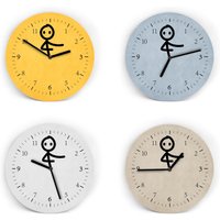 Wanduhr Fighter Figur - Zeiger Sind Beine Die Sich Bewegen 3 Größen Mit Und Ohne Ziffernblatt Viele Farbvarianten Leises Uhrwerk von clauspeter