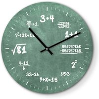 Wanduhr Mathe Nerd 30 cm - Tafelgrün Lustige Uhr Mit Motiv Kreatives Design Für Nerds Kids Und Coole Lehrer Leises Uhrwerk von clauspeter