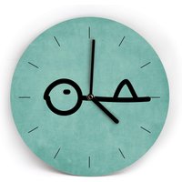 Wanduhr Schwimmer - Zeiger Sind Arme Die Sich Bewegen 23 cm Groß Mit Und Ohne Ziffernblatt 12 Farbvarianten Leises Uhrwerk von clauspeter