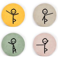 Wanduhr Yoga Figur - Zeiger Sind Arme Die Sich Bewegen 23 cm Groß Mit Und Ohne Striche Zahlen 12 Farbvarianten Leises Uhrwerk Wanduhr Yoga Figur - Zeiger Sind Arme Die Sich Bewegen 23 cm Groß Mit Und Ohne Striche Zahlen 12 Farbvarianten Leises Uhrwerk von clauspeter