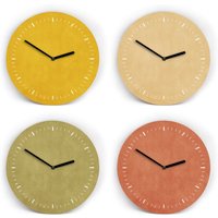 Wanduhr in Boho Farben Mit Strichen - 3 Verschiedene Größen Von Mini Bis Groß Gemütliche Kuschelige Warme Leises Uhrwerk von clauspeter