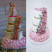 Miniatur-Hochzeitstorte, Tortenfigur, Brautpaar, Hochzeitstorte Miniatur-Hochzeitstorte, Tortenfigur, Brautpaar, Hochzeitstorte von claycutiesbymelissa