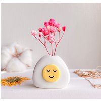 Fröhliches Gesicht Kleine Vase/Winzige Mini Smiley Cooles Geschenk Knospe Vasen Mit Gesichtern Trockenblumen Halter Wohndeko von clayousomuch