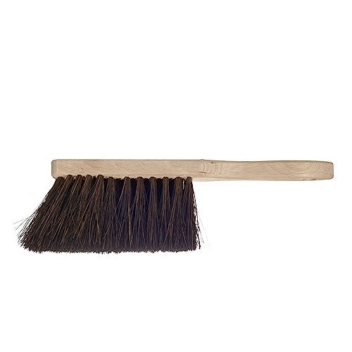 cleanling Kehrgarnitur 129200, Handfeger Arenga Extra Voll aus Naturhaar für Werkstatt, Lager- und Fabrikhallen, Gärten, Garagen, Schwarz, Länge: 30 cm, 1 Stück von cleanling