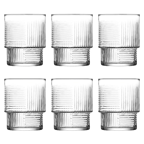CLEARFEE 6-teiliges Trinkgläser-Set aus hochwertigem Glas 325 ml oder 400 ml Whiskeygläser Saftgläser spülmaschinengeeignete Gläser Perfekt für zu Hause, Restaurants und Partys (325 ml) von CLEARFEE