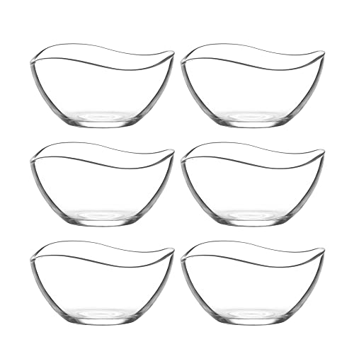 CLEARFEE Glasschalen-Set 6-12tlg. aus hochwertigem Glas 215 ml oder 310 ml Schalen Dessertschale Vorspeise Bowl Glasschüssel (6Stk. 215 ml) von CLEARFEE