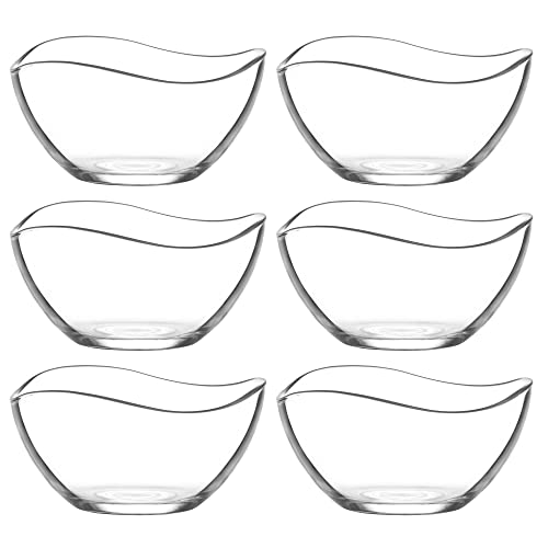 CLEARFEE Glasschalen-Set 6-12tlg. aus hochwertigem Glas 215 ml oder 310 ml Schalen Dessertschale Vorspeise Bowl Glasschüssel (6Stk. 310 ml) von CLEARFEE