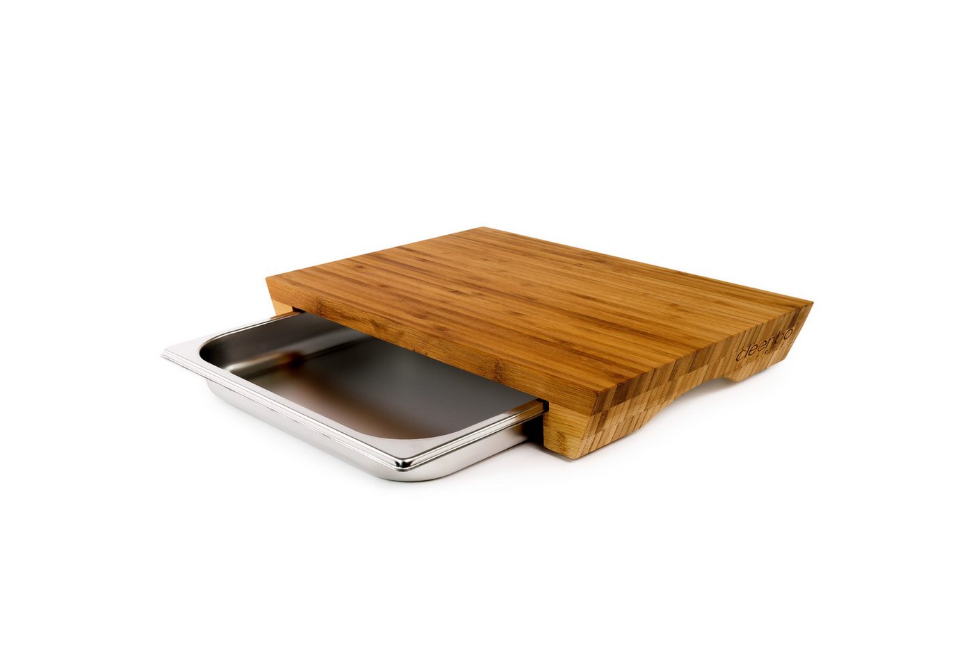 cleenbo Schneidebrett mit Auffangschale - Profi Holz Küchenbrett Bambus - 43 x 29 x 7 cm, Bambus cleenbo Schneidebrett mit Auffangschale - Profi Holz Küchenbrett Bambus - 43 x 29 x 7 cm, Bambus von cleenbo