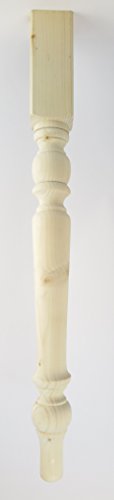 clever-deko Tischbein Holz Tanne Fichte 70x70 Länge 75 Holzbein Tischholzbein Esszimmertischbein Holztisch von Clever-Deko