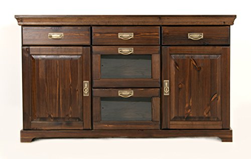 clever-moebel Sideboard, Kommode aus Kiefernholz kolonialfarben lackiert, Schrank, Anrichte von clever-moebel