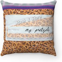 Baggies Von Snacks Brezeln Design Sofa Dekorative Spun Polyester Quadrat Kissen Fall von clevercrafts