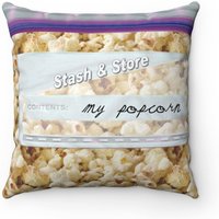 Baggies Von Snacks Popcorn Design Sofa Dekorative Gesponnene Polyester Quadrat Kissenbezug von clevercrafts