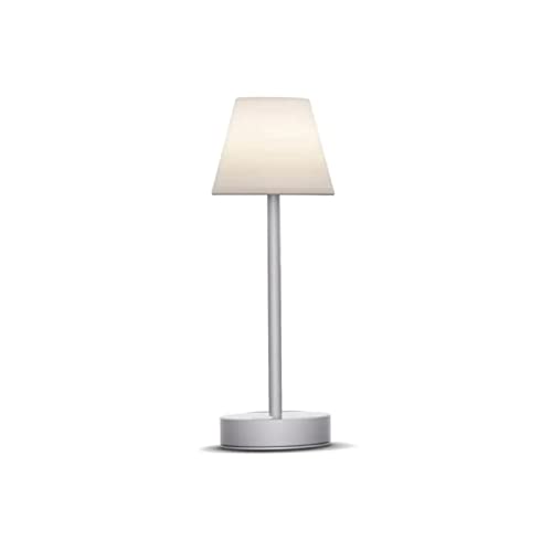 Stylische Designer LED Akku Gartentisch Leuchte Space Grau stufenlos dimmbar - IP44 Tisch Lampe ohne Kabel In- & Outdoor, 4000K, 320 mm hoch, runde Tischlampe Esstisch, moderne LED Tischlampe Outdoor von click-licht.de Ihr Lichtstudio