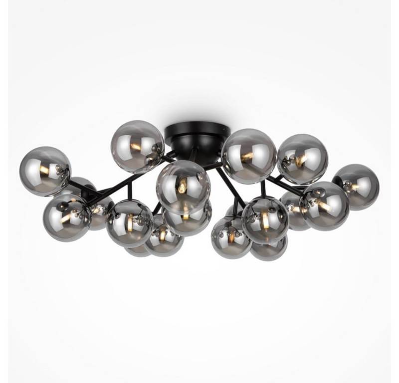 click-licht Deckenleuchte Deckenleuchte Dallas in Grau-transparent G9 20-flammig, keine Angabe, Leuchtmittel enthalten: Nein, warmweiss, Deckenlampe von click-licht
