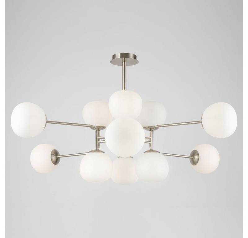 click-licht Deckenleuchte Deckenleuchte Erich E14 dimmbar 12-flammig in Nickel, keine Angabe, Leuchtmittel enthalten: Nein, warmweiss, Deckenlampe von click-licht