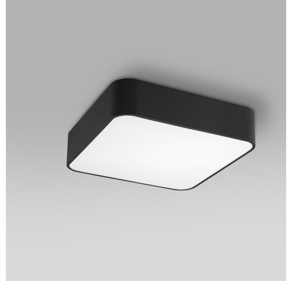 click-licht Deckenleuchte Deckenleuchte Ragu in Schwarz E27 4-flammig 460x460mm, keine Angabe, Leuchtmittel enthalten: Nein, warmweiss, Deckenlampe, Deckenbeleuchtung, Deckenlicht von click-licht
