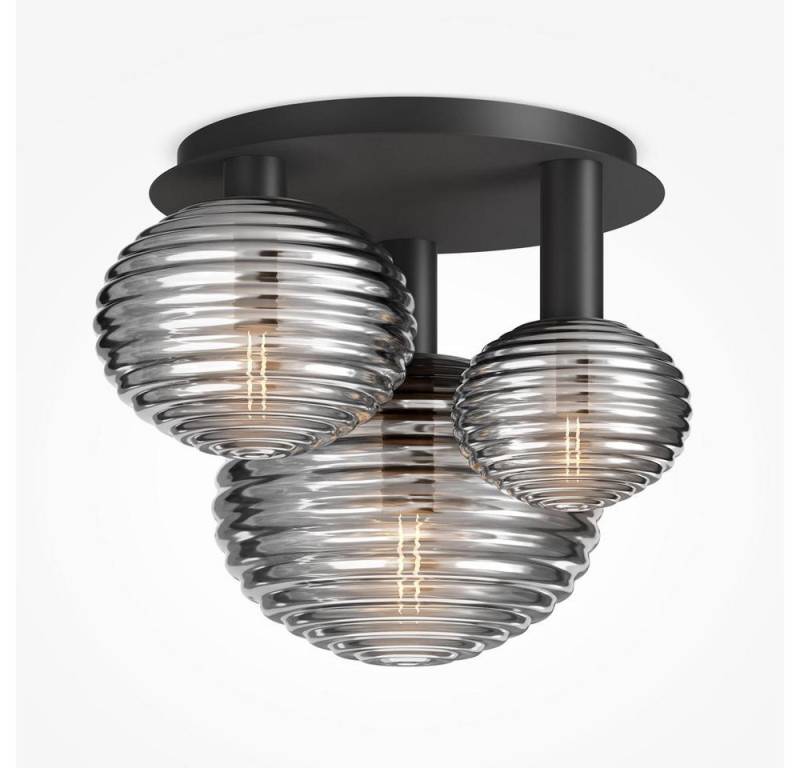 click-licht Deckenleuchte Deckenleuchte Reels in Schwarz-transparent und Schwarz E27 3-flammig, keine Angabe, Leuchtmittel enthalten: Nein, warmweiss, Deckenlampe click-licht Deckenleuchte Deckenleuchte Reels in Schwarz-transparent und Schwarz E27 3-flammig, keine Angabe, Leuchtmittel enthalten: Nein, warmweiss, Deckenlampe von click-licht