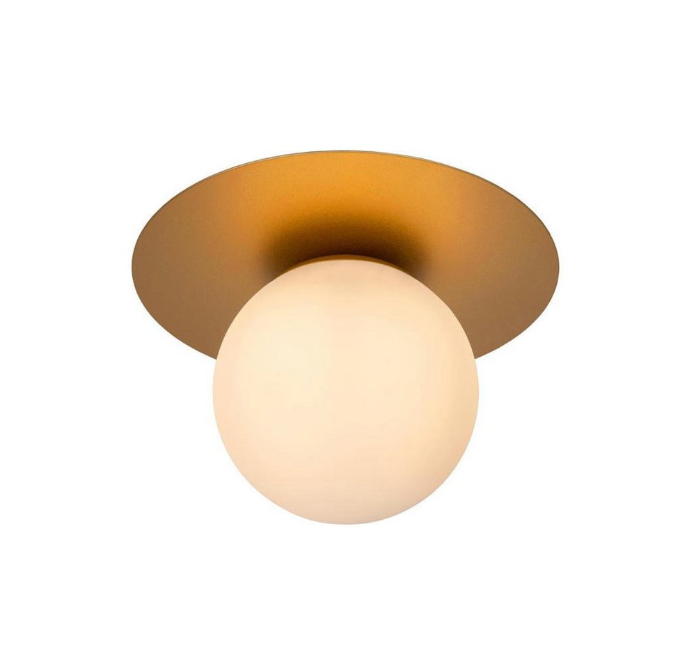 click-licht Deckenleuchte Deckenleuchte Tricia in Gold-matt und Beige E27, keine Angabe, Leuchtmittel enthalten: Nein, warmweiss, Deckenlampe, Deckenbeleuchtung, Deckenlicht von click-licht