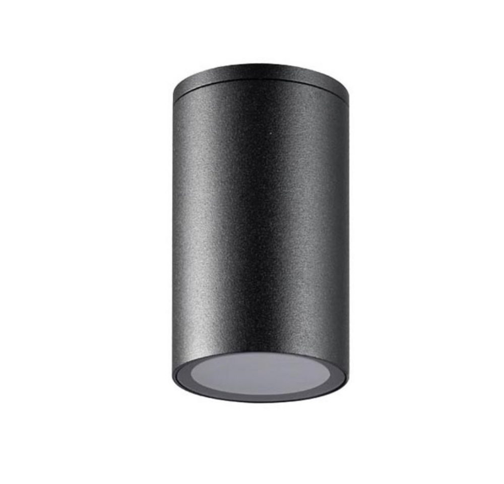 click-licht Deckenleuchte Deckenleuchte in Schwarz GU10 IP54 105mm, keine Angabe, Leuchtmittel enthalten: Nein, warmweiss, Aussenlampe, Aussenwandleuchte, Outdoor-Leuchte von click-licht