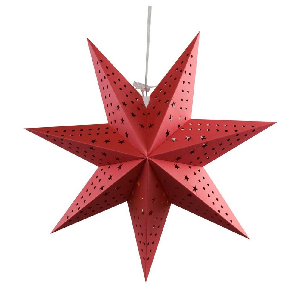 Kunstbaum LED Hängestern Cellcandle Sterne 35x35cm, STAR TRADING, Höhe 22 cm, LED Weihnachtssterne von STAR TRADING