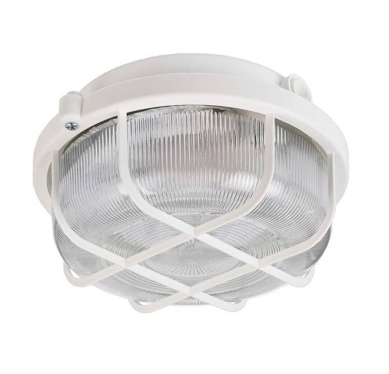 click-licht Deckenleuchte Wand- und Deckenleuchte Syrma Rund in Weiß E27 IP44, keine Angabe, Leuchtmittel enthalten: Nein, warmweiss, Aussenlampe von click-licht