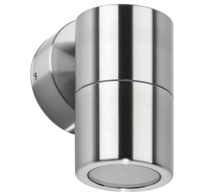 click-licht Deckenleuchte Wandleuchte in Edelstahl GU10 starr, keine Angabe, Leuchtmittel enthalten: Nein, warmweiss, Aussenlampe von click-licht