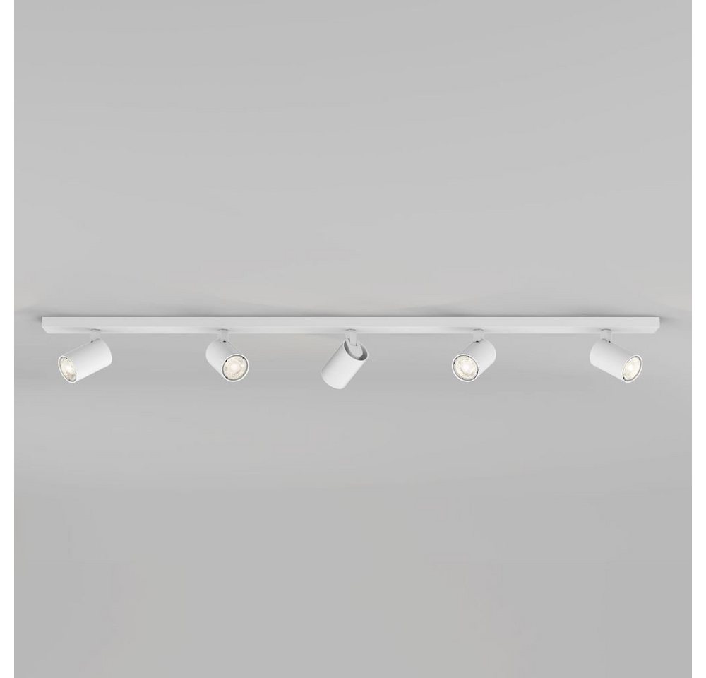 click-licht Deckenspot Deckenleuchte Ascoli in Weiß GU10 5-flammig, keine Angabe, Leuchtmittel enthalten: Nein, warmweiss, Deckenstrahler, Deckenspot, Aufbaustrahler von click-licht