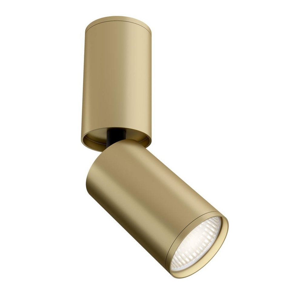 click-licht Deckenspot Deckenleuchte Focus in Gold-matt GU10, keine Angabe, Leuchtmittel enthalten: Nein, warmweiss, Deckenstrahler, Deckenspot, Aufbaustrahler von click-licht