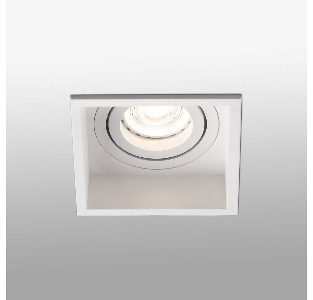 click-licht Einbauleuchte Einbauleuchte Hyde in Weiß GU10 55x89x89mm, keine Angabe, Leuchtmittel enthalten: Nein, warmweiss, Einbaustrahler, Einbauleuchte von click-licht