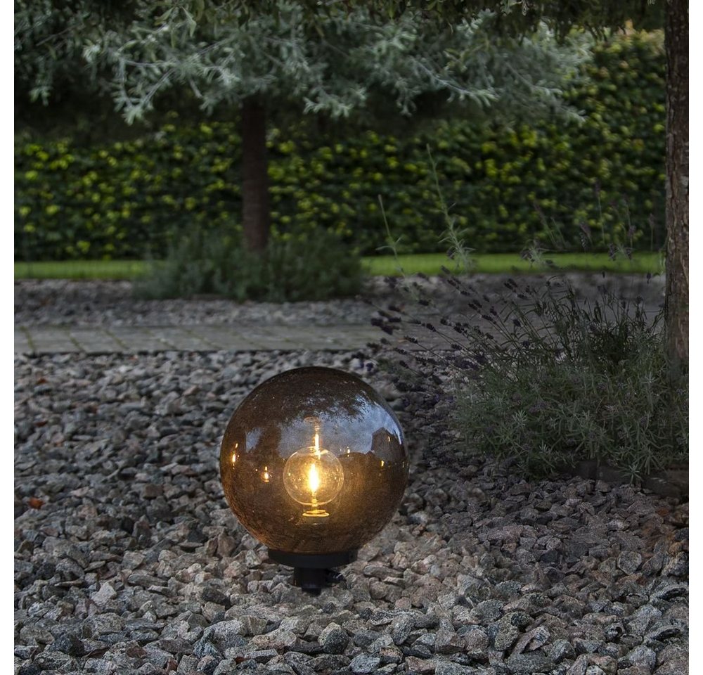 click-licht Gartenleuchte Kugel Orby in Schwarz E27 IP44 200mm, keine Angabe, Leuchtmittel enthalten: Nein, warmweiss, Gartenleuchten von click-licht