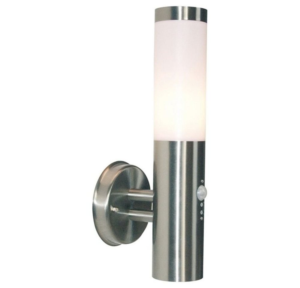 Deko-Light Gartenleuchte Wandaufbauleuchte Nova II in Silber und Weiß E27 IP44, keine Angabe, Leuchtmittel enthalten: Nein, warmweiss, Aussenlampe mit Bewegungsmelder, Sensorleuchte von Deko-Light