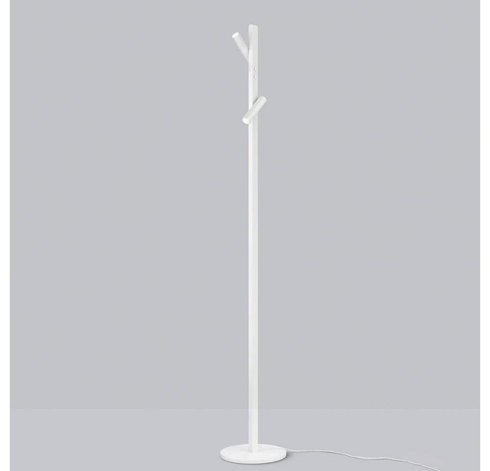 click-licht LED Außen-Stehlampe LED Stehleuchte Coni in Weiß-matt 2x 9W 1780lm, keine Angabe, Leuchtmittel enthalten: Ja, fest verbaut, LED, warmweiss, Stehlampe, Standlampe von click-licht