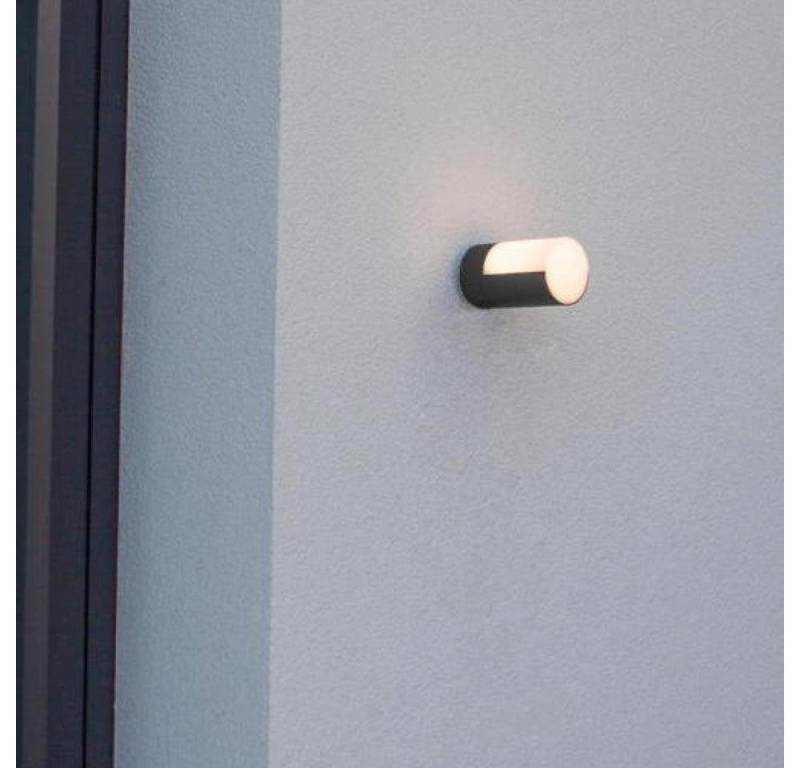 click-licht LED Außen-Wandleuchte LED Wandleuchte Cyra in Schwarz-matt 8W 500lm IP54, keine Angabe, Leuchtmittel enthalten: Ja, fest verbaut, LED, warmweiss, Aussenlampe von click-licht