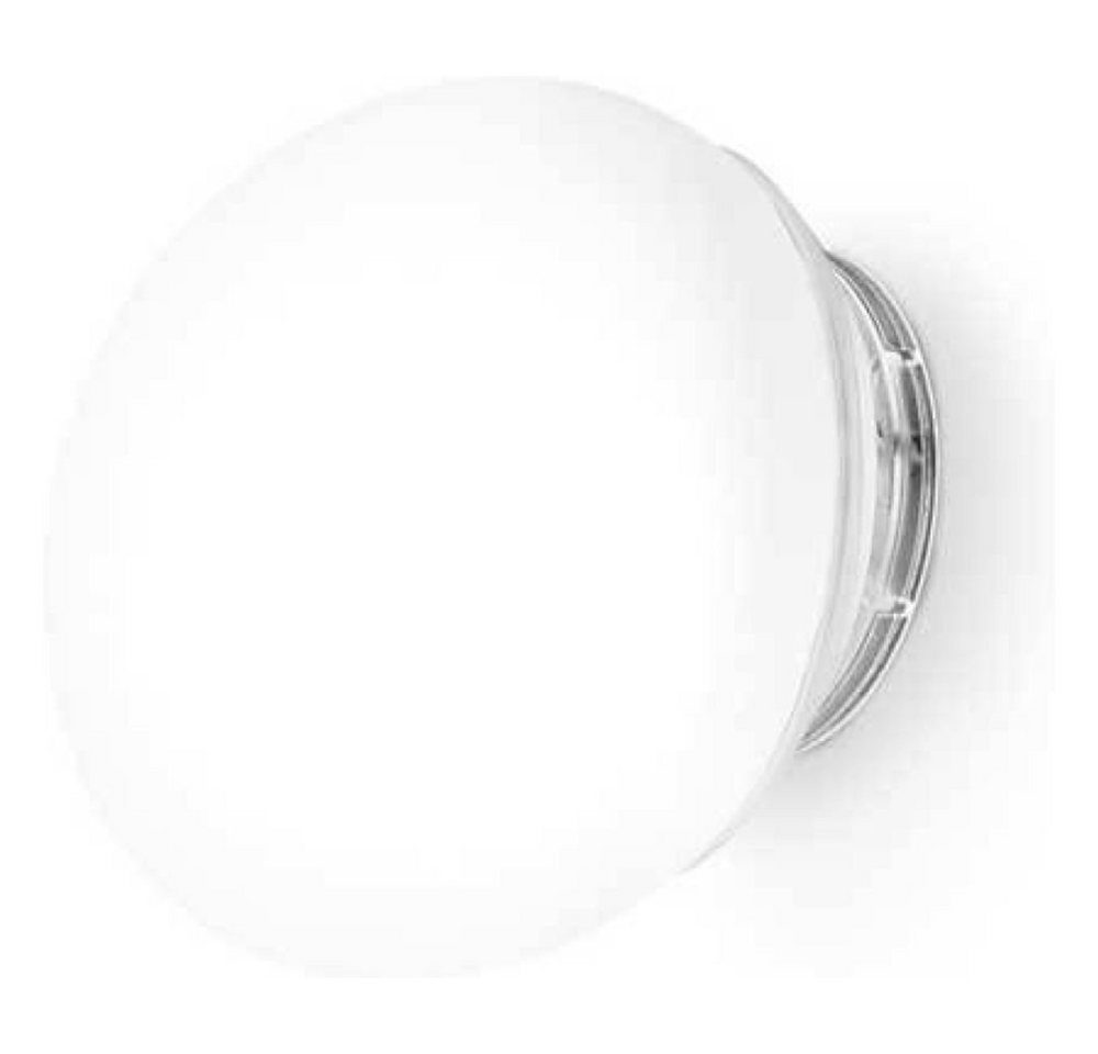 click-licht LED Außen-Wandleuchte Runde LED Wandleuchte Goccia, Glas, weiß, IP44, keine Angabe, Leuchtmittel enthalten: Ja, fest verbaut, LED, warmweiss, Aussenlampe, Aussenwandleuchte, Outdoor-Leuchte von click-licht